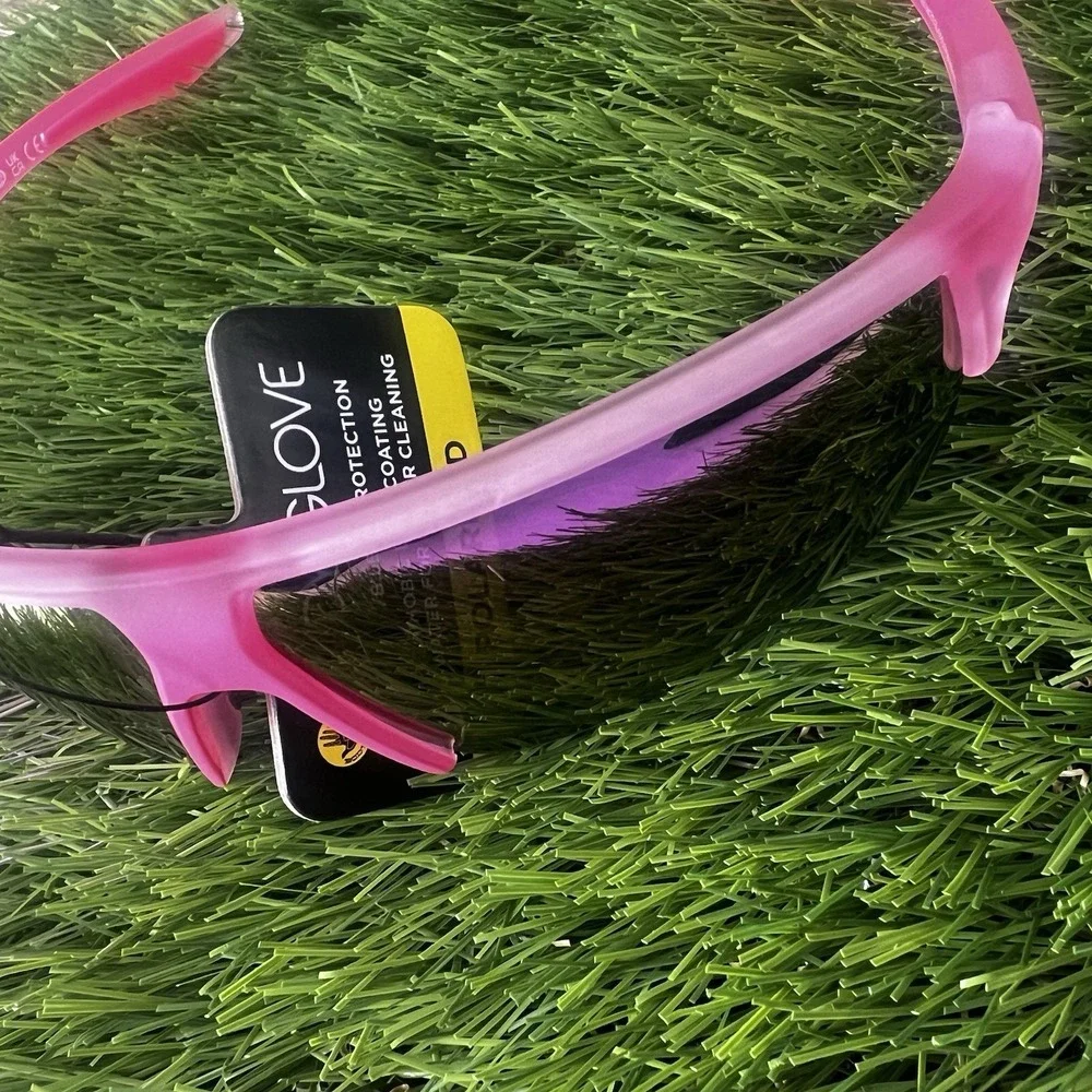New Pink Body Glove Sunglasses Wrap Polarized Mirror 100% UVA-UVB Wavecrest NWT